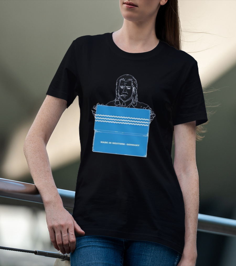 Made In Western Germany Pulp Fiction Blue Box Holder T-Shirt