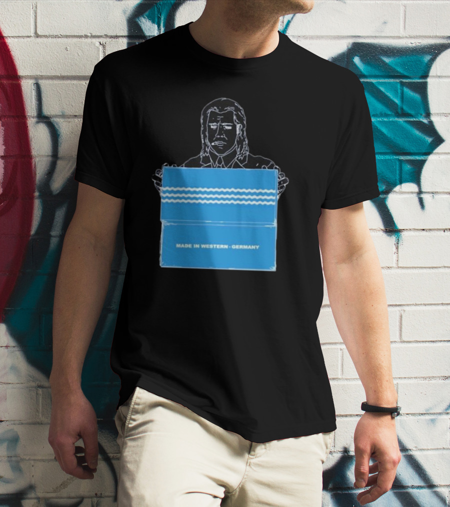 Made In Western Germany Pulp Fiction Blue Box Holder T-Shirt