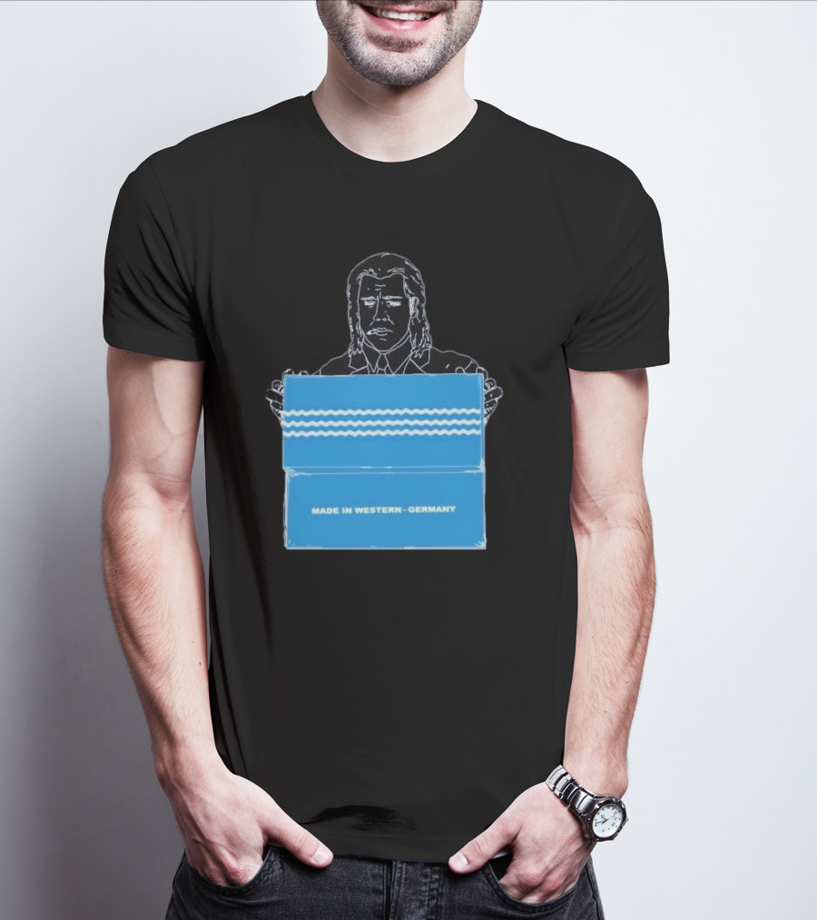 Made In Western Germany Pulp Fiction Blue Box Holder T-Shirt