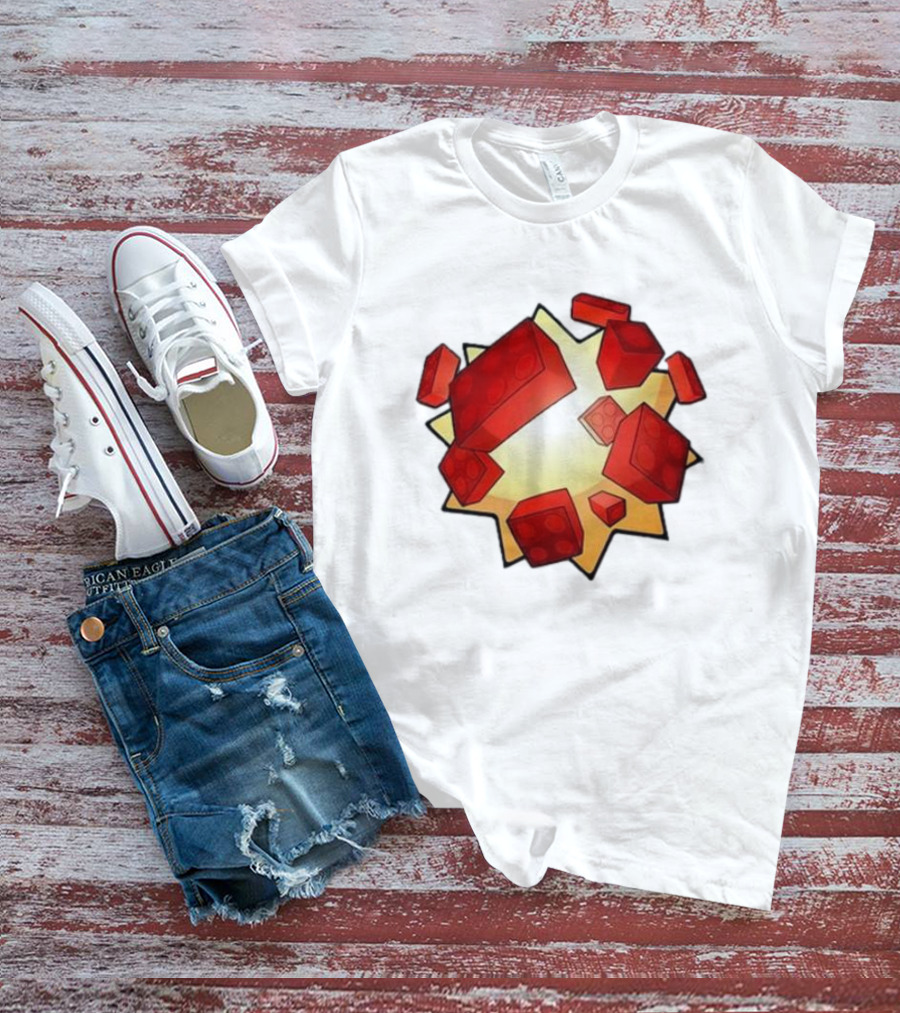 Unusual Worldwide Bloxxer Exploding Red Brick T-Shirt