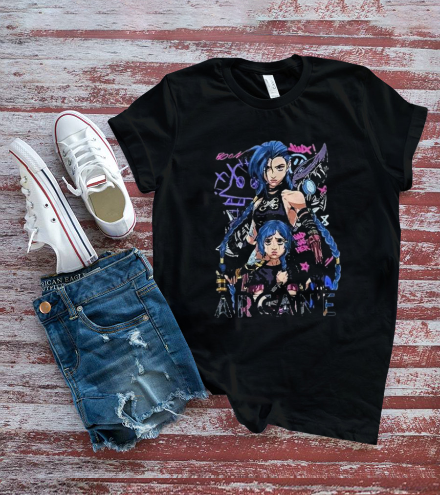 Jinx Arcane League Of Legends Roam Swagger T-Shirt