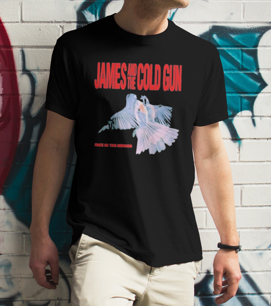 James And The Cold Gun Face In The Mirror Birds Image T-Shirt