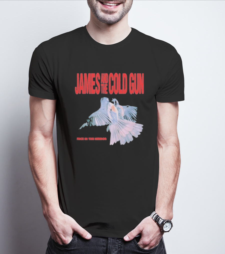 James And The Cold Gun Face In The Mirror Birds Image T-Shirt