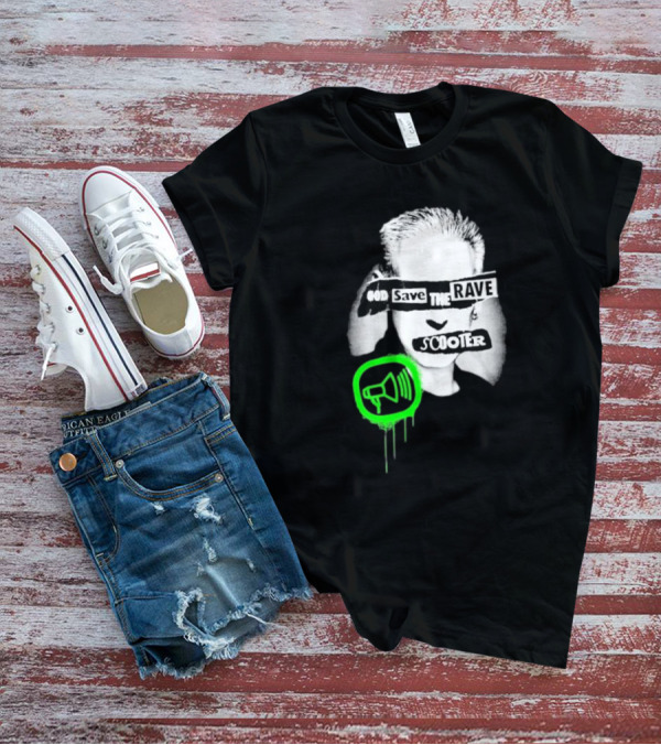 Scooter God Save The Rave Speaker Icon Bold Design T-Shirt