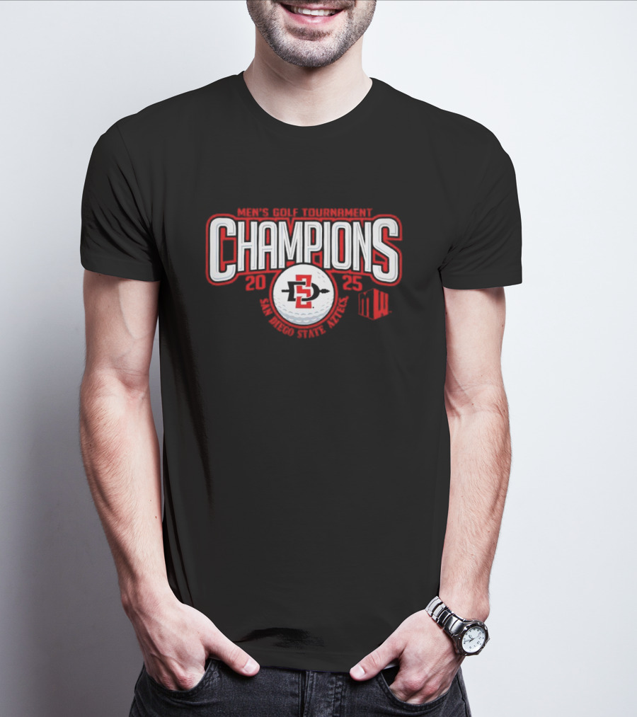 SDSU Champions 2025 San Diego State Golf Mountain West Tournament T-Shirt