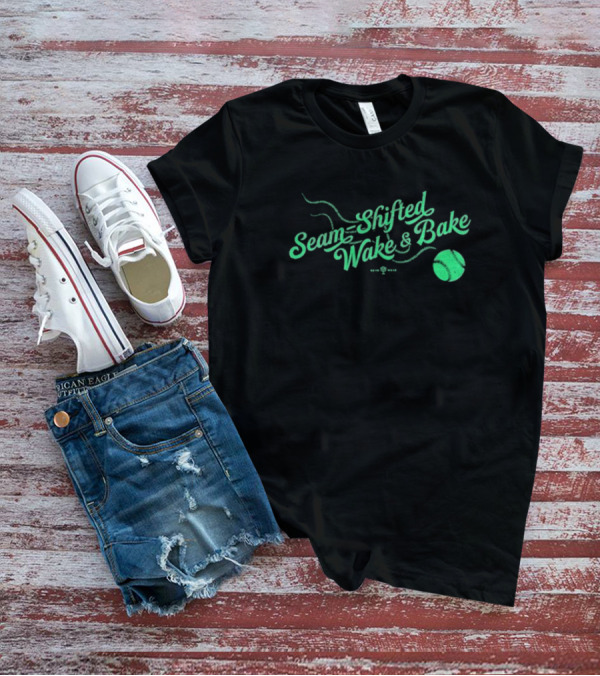 Seam-Shifted Wake And Bake Baseball Concept T-Shirt