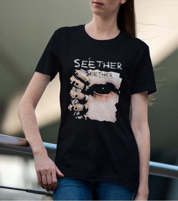Seether Karma And Effect Eye Skeleton Couple Image T-Shirt