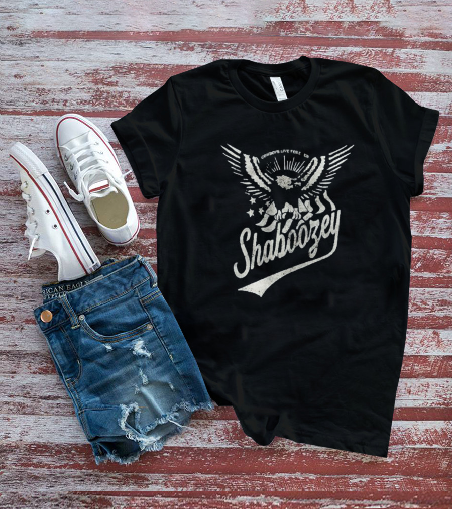 Shaboozey Cowboys Live Forever Boozey Eagle Starry Wings T-Shirt