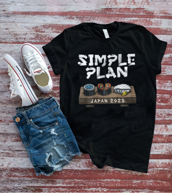Simple Plan Japan 2025 Sushi Icons T-Shirt