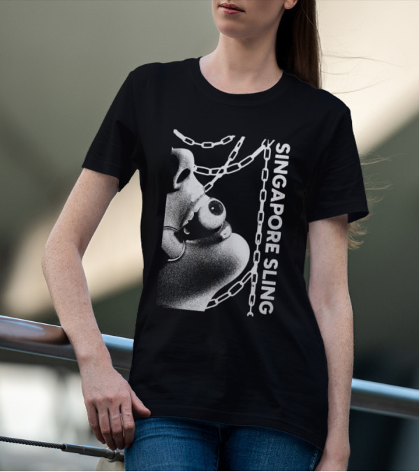 SINGAPORE SLING Mask Chains Artwork T-Shirt