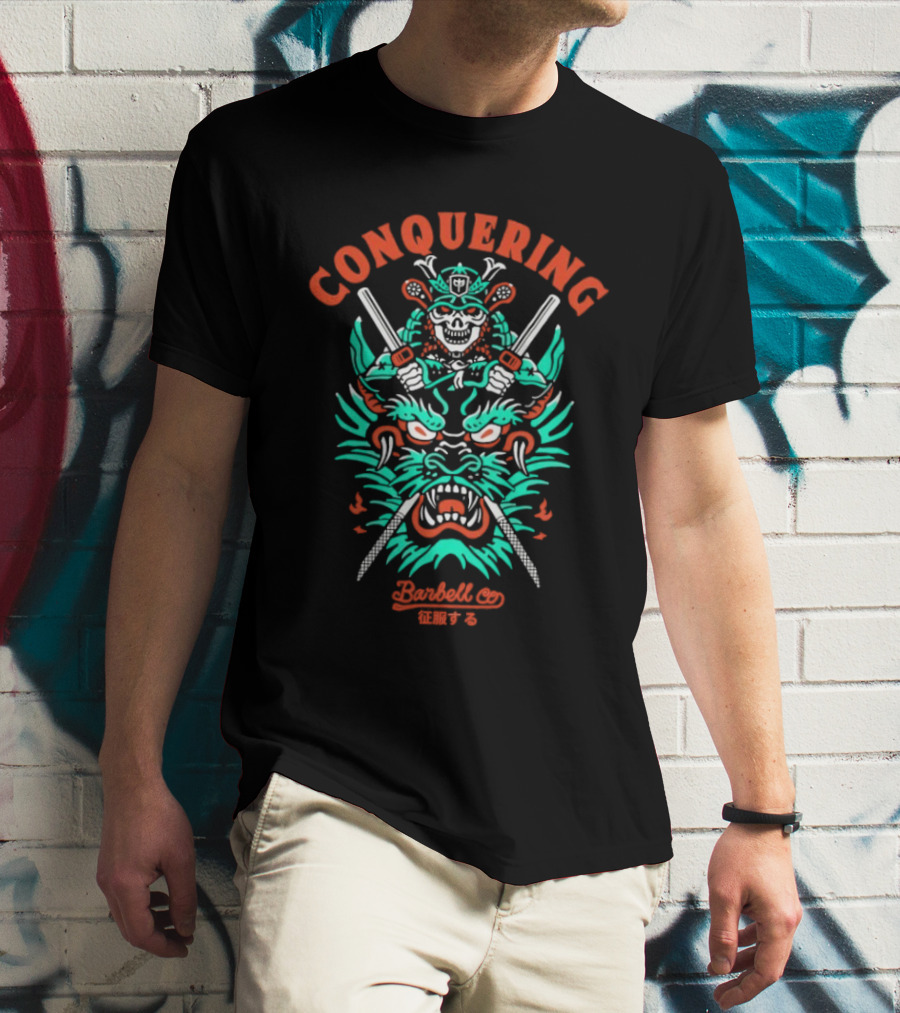 Conquering Barbell Co Mighty Dragon Warrior T-Shirt
