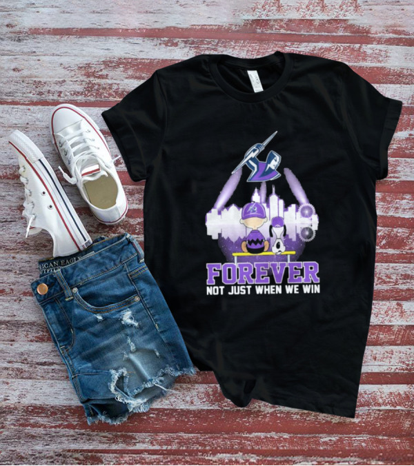 Snoopy Charlie Brown Melbourne Storm Forever Not Just When We Win Peanuts Skyline T-Shirt