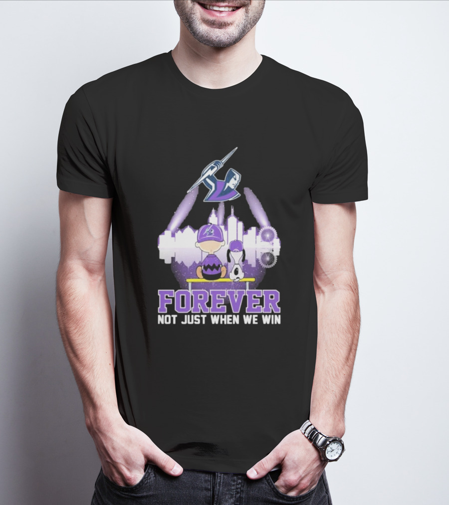 Snoopy Charlie Brown Melbourne Storm Forever Not Just When We Win Peanuts Skyline T-Shirt