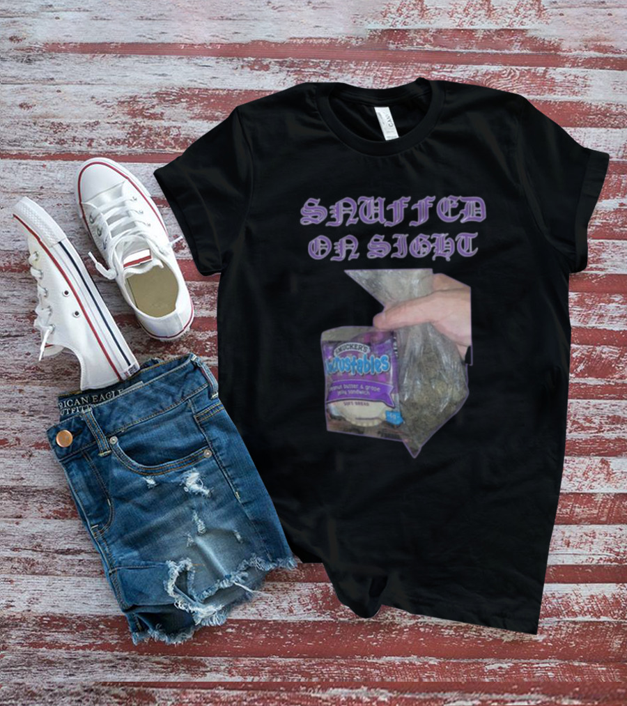 Uncrustables Snuffed On Sight Peanut Butter Grape Smucker’s Sandwich T-Shirt