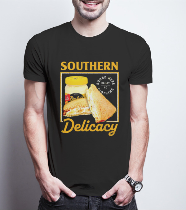 Southern Delicacy Duke's Mayo Round Here Bailey NC Clothing T-Shirt