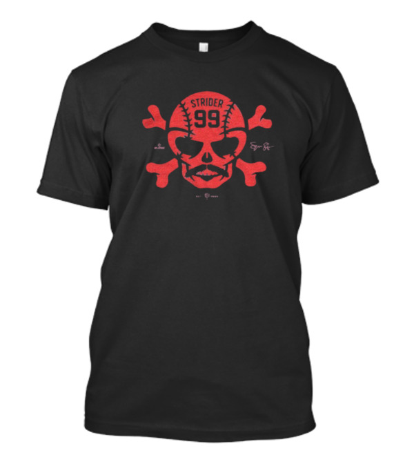 Spencer Strider 99 Skull Crossbones Atlanta Braves T-Shirt