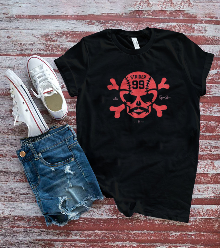 Spencer Strider 99 Skull Crossbones Atlanta Braves T-Shirt