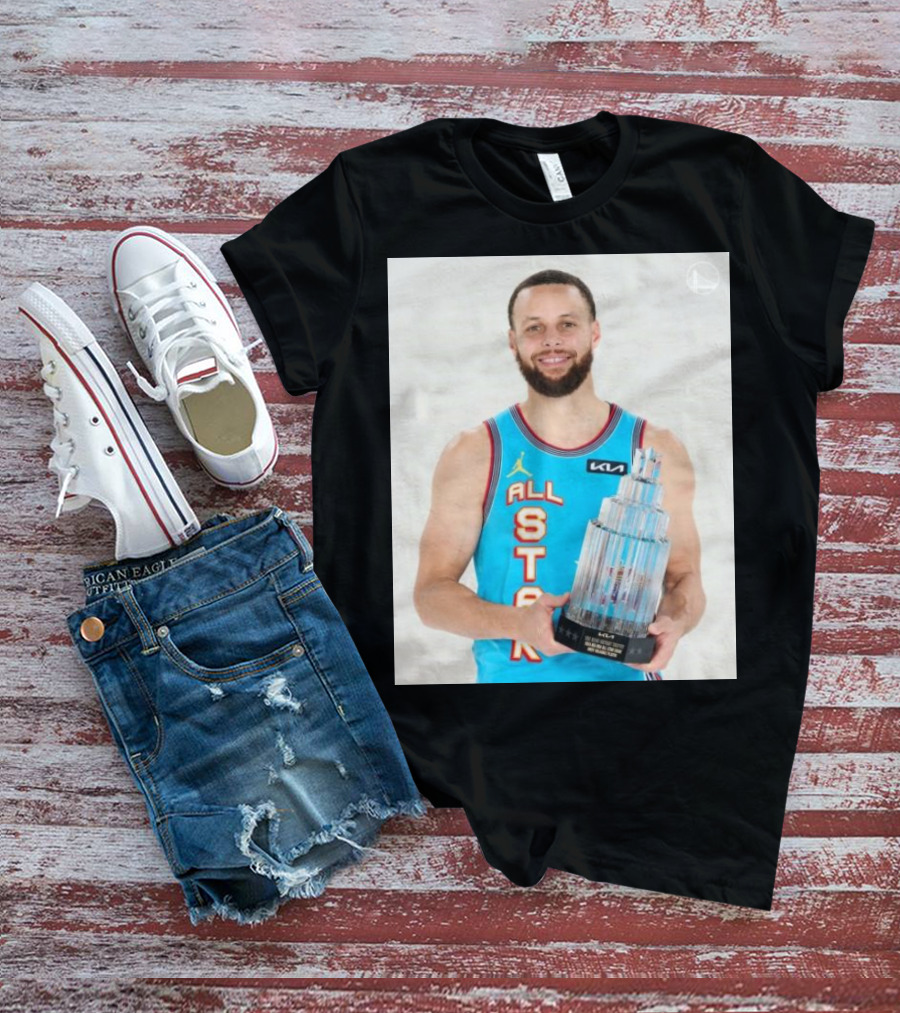 Stephen Curry MVP NBA All-Star Game 2025 Trophy Winner KIA Jordan Basketball T-Shirt