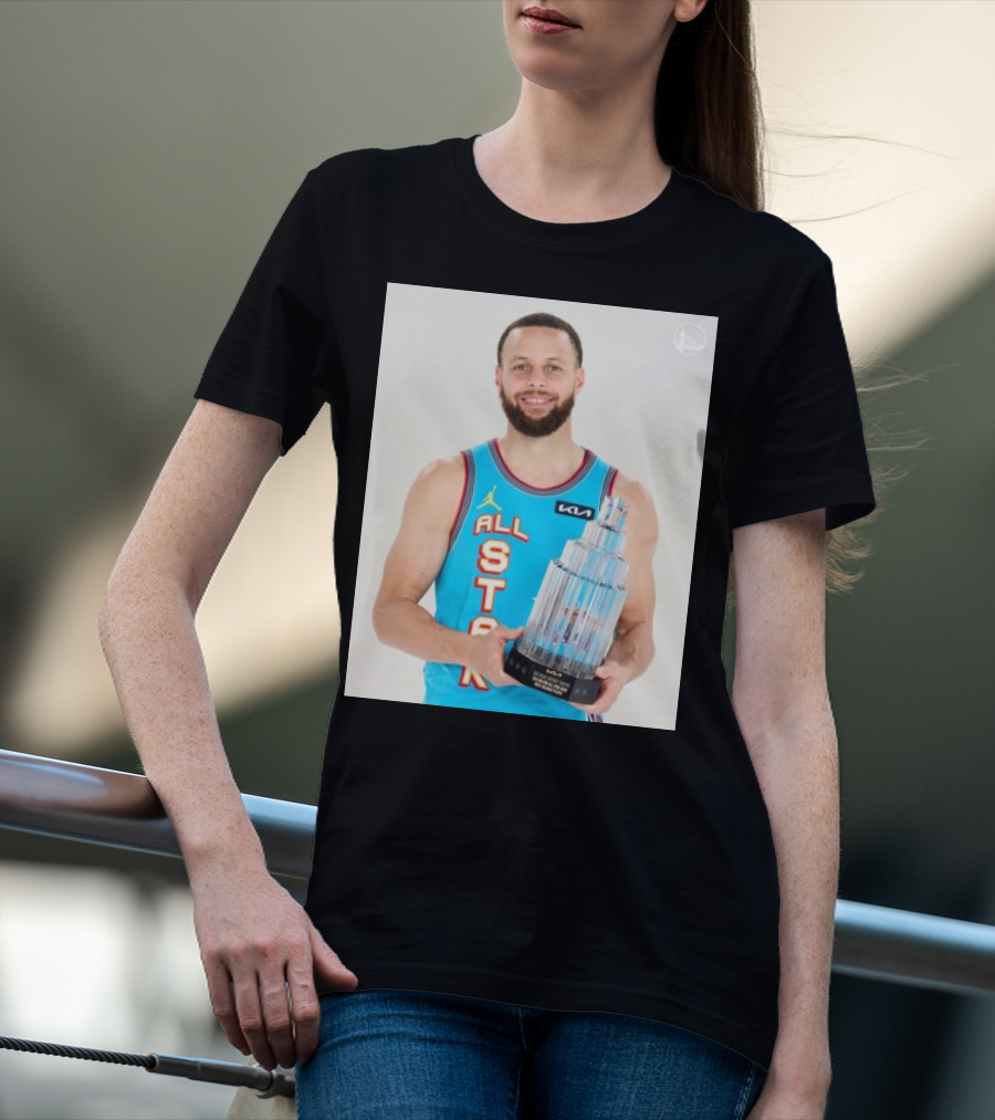 Stephen Curry MVP NBA All-Star Game 2025 Trophy Winner KIA Jordan Basketball T-Shirt