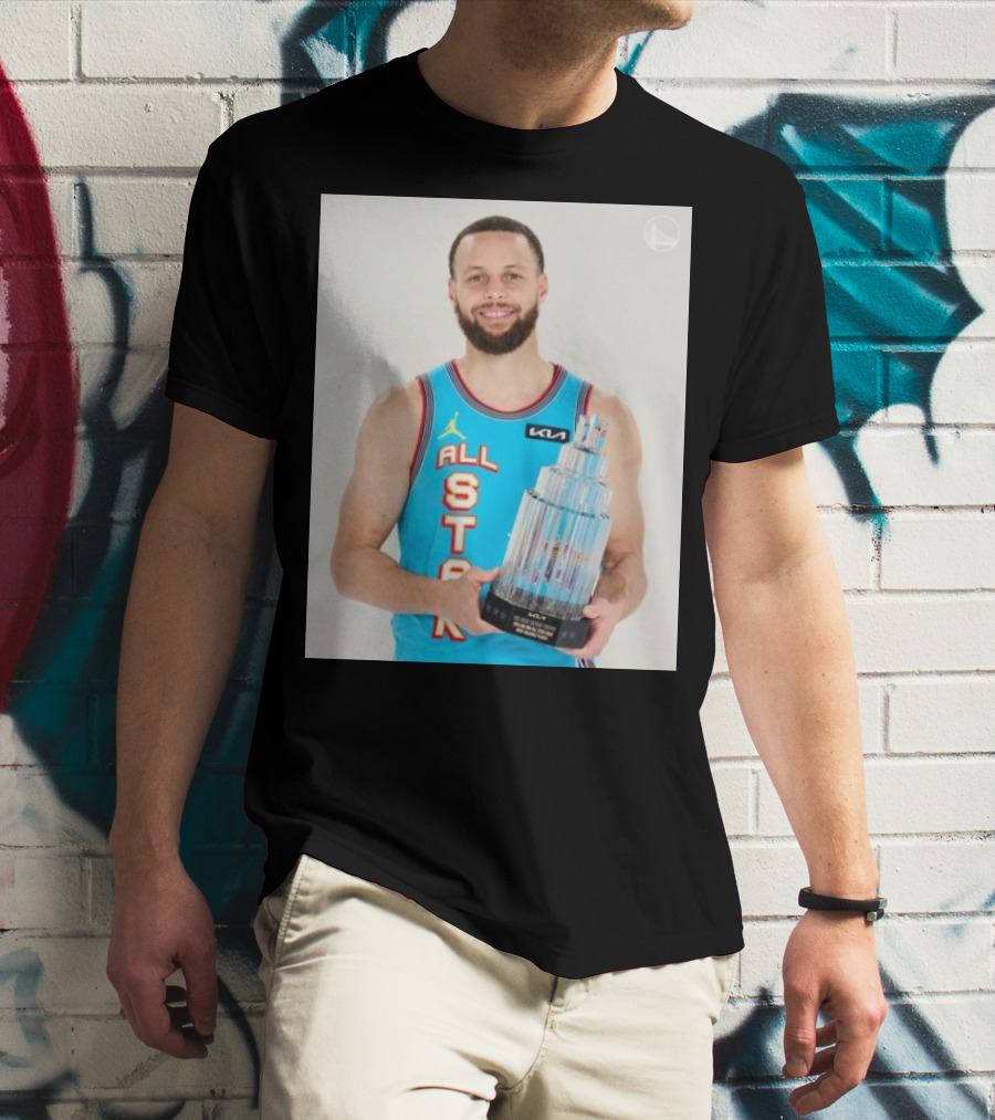 Stephen Curry MVP NBA All-Star Game 2025 Trophy Winner KIA Jordan Basketball T-Shirt