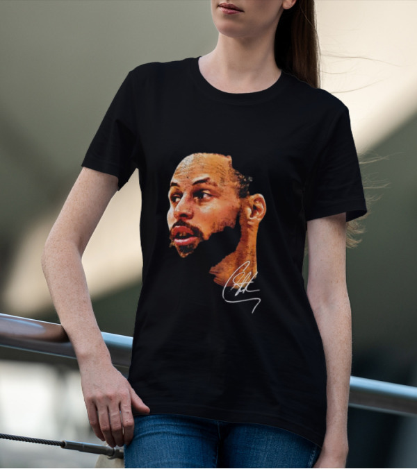 Stephen Curry NBA Big Face Signature T-Shirt