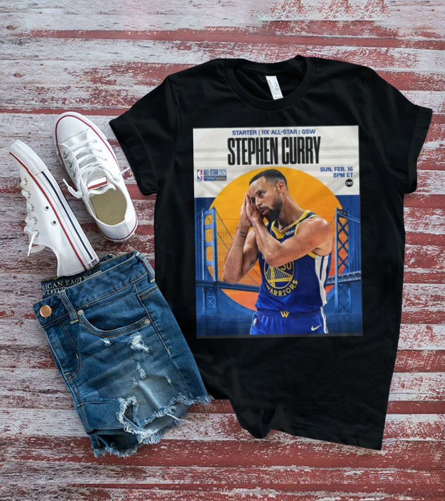 Stephen Curry 2025 NBA All-Star Starter GSW February 16th TNT T-Shirt