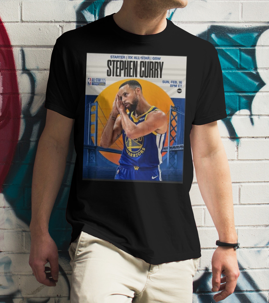 Stephen Curry 2025 NBA All-Star Starter GSW February 16th TNT T-Shirt