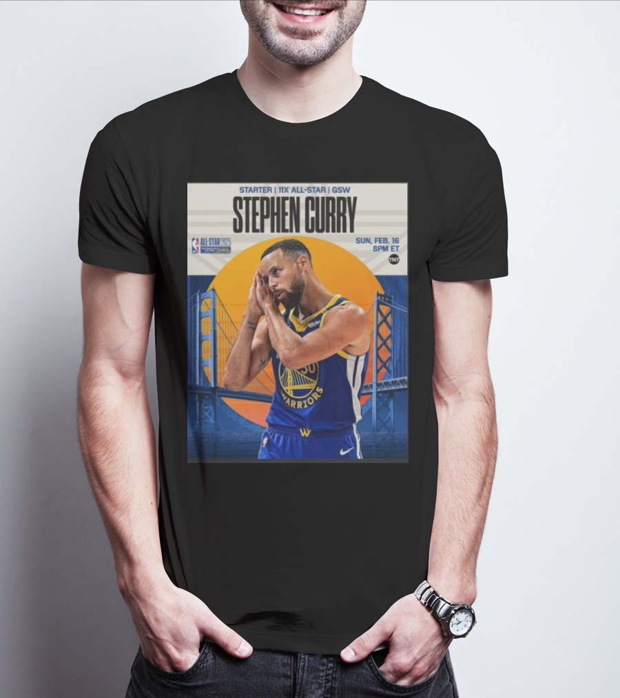 Stephen Curry 2025 NBA All-Star Starter GSW February 16th TNT T-Shirt