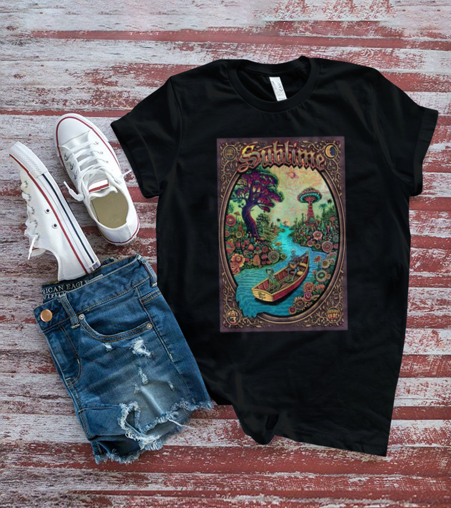 Sublime BeachLife Redondo Beach CA May 3 2025 Tour Psychedelic Artwork T-Shirt