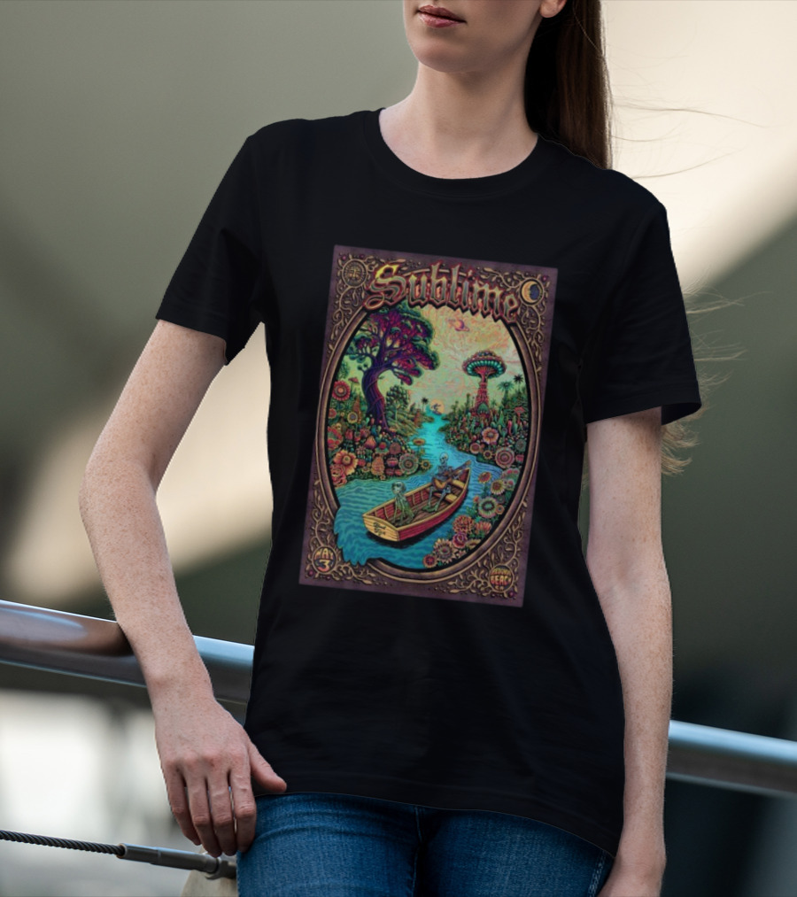 Sublime BeachLife Redondo Beach CA May 3 2025 Tour Psychedelic Artwork T-Shirt