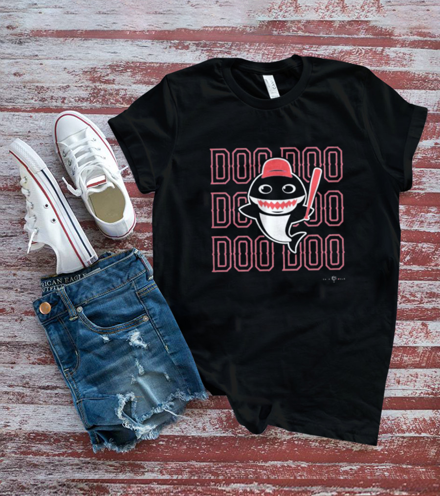 Texas Rangers Baby Shark Doo Doo Baseball Bat And Cap Icon T-Shirt