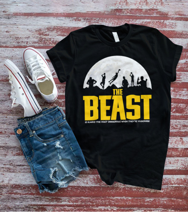The Beast Is Always The Most Dangerous When They're Vulnerable Silhouettes Moon Scene T-Shirt
