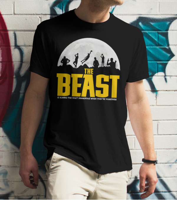 The Beast Is Always The Most Dangerous When They're Vulnerable Silhouettes Moon Scene T-Shirt