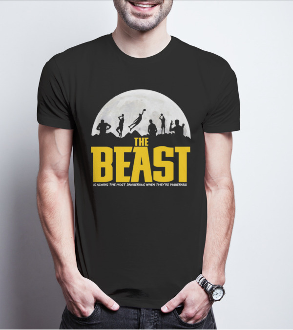 The Beast Is Always The Most Dangerous When They're Vulnerable Silhouettes Moon Scene T-Shirt