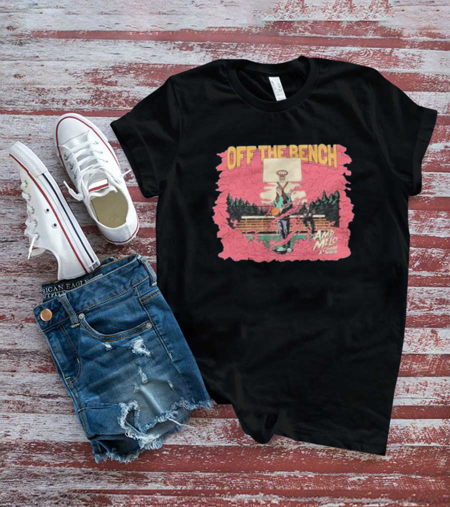 Off The Bench AMD Melo Chubby & Wallets Album Basketball Court Scene T-Shirt