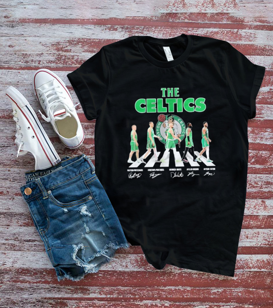 Boston Celtics Abbey Road Player Signatures T-Shirt