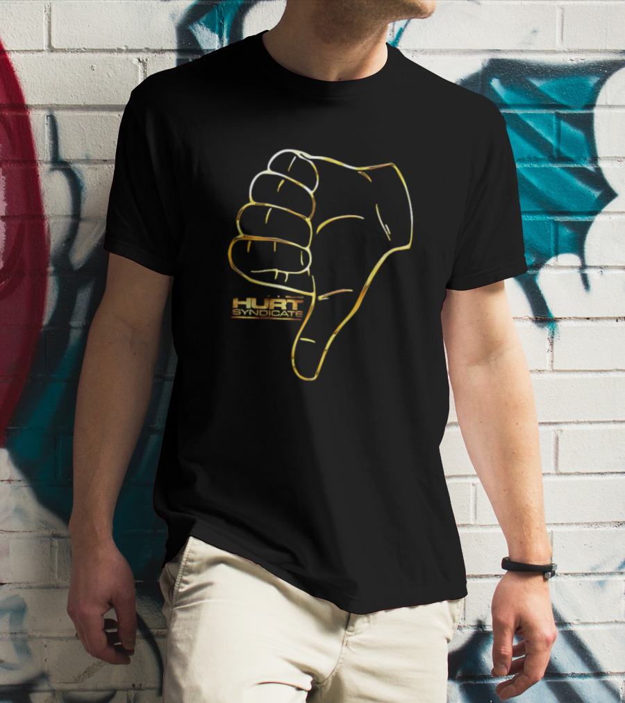 Hurt Syndicate Gold Thumbs Down T-Shirt