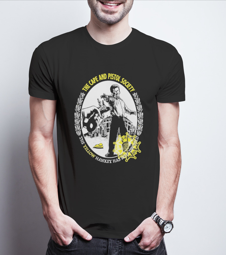 The Righteous Gemstones The Cape And Pistol Society Yellow Hankey Dropped Duelling T-Shirt