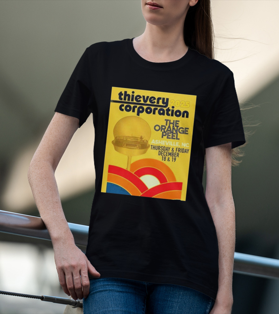 Thievery Corporation 2025 The Orange Peel Asheville NC December 18 & 19 T-Shirt