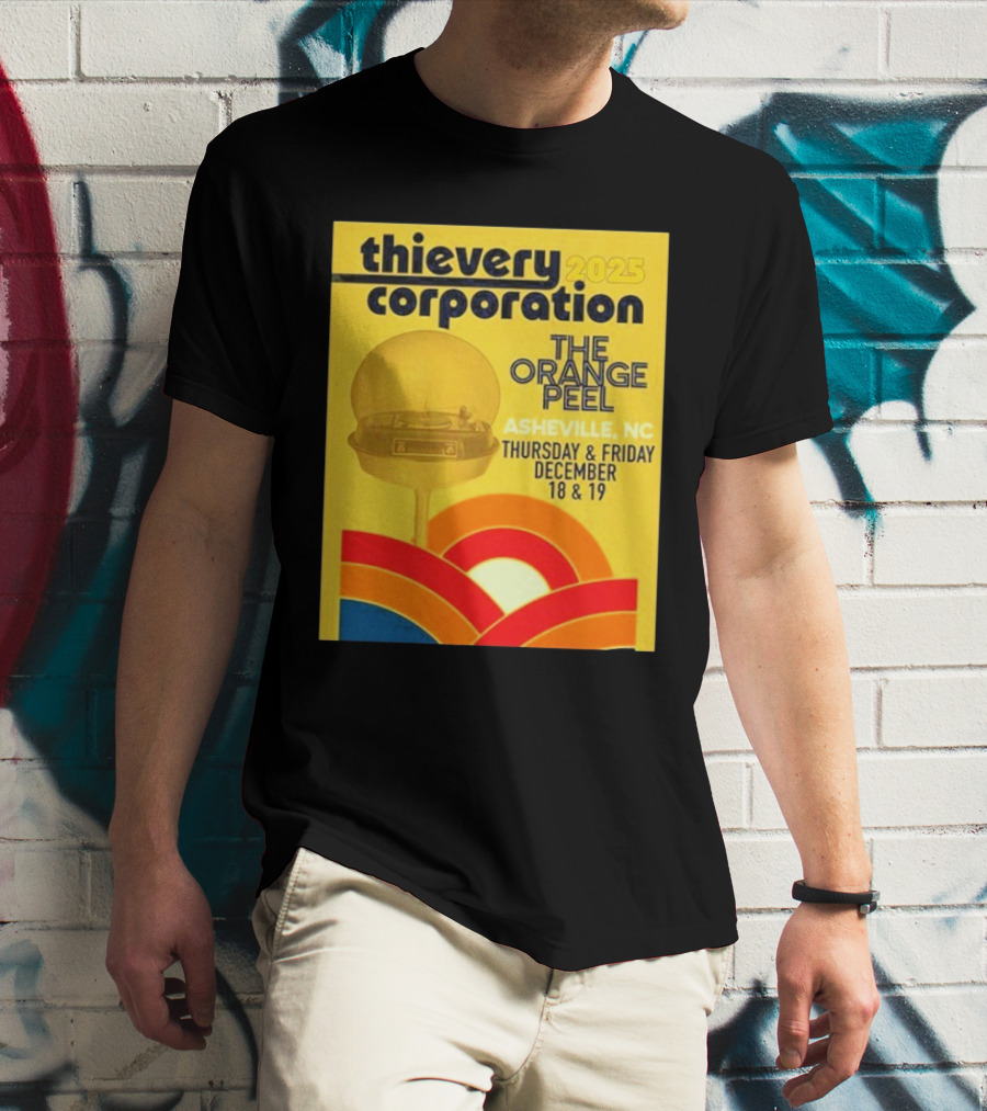 Thievery Corporation 2025 The Orange Peel Asheville NC December 18 & 19 T-Shirt