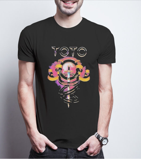 Toto 1978 Sword Iconic Band Logo Spiral Rings T-Shirt