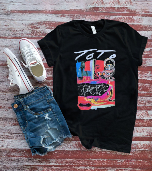 Toto Collage Album Art Iconic Retro Sword Lips Bold Colors T-Shirt