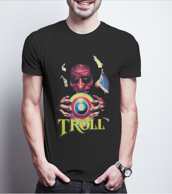 Troll Creepy Character Holding Colorful Orb T-Shirt