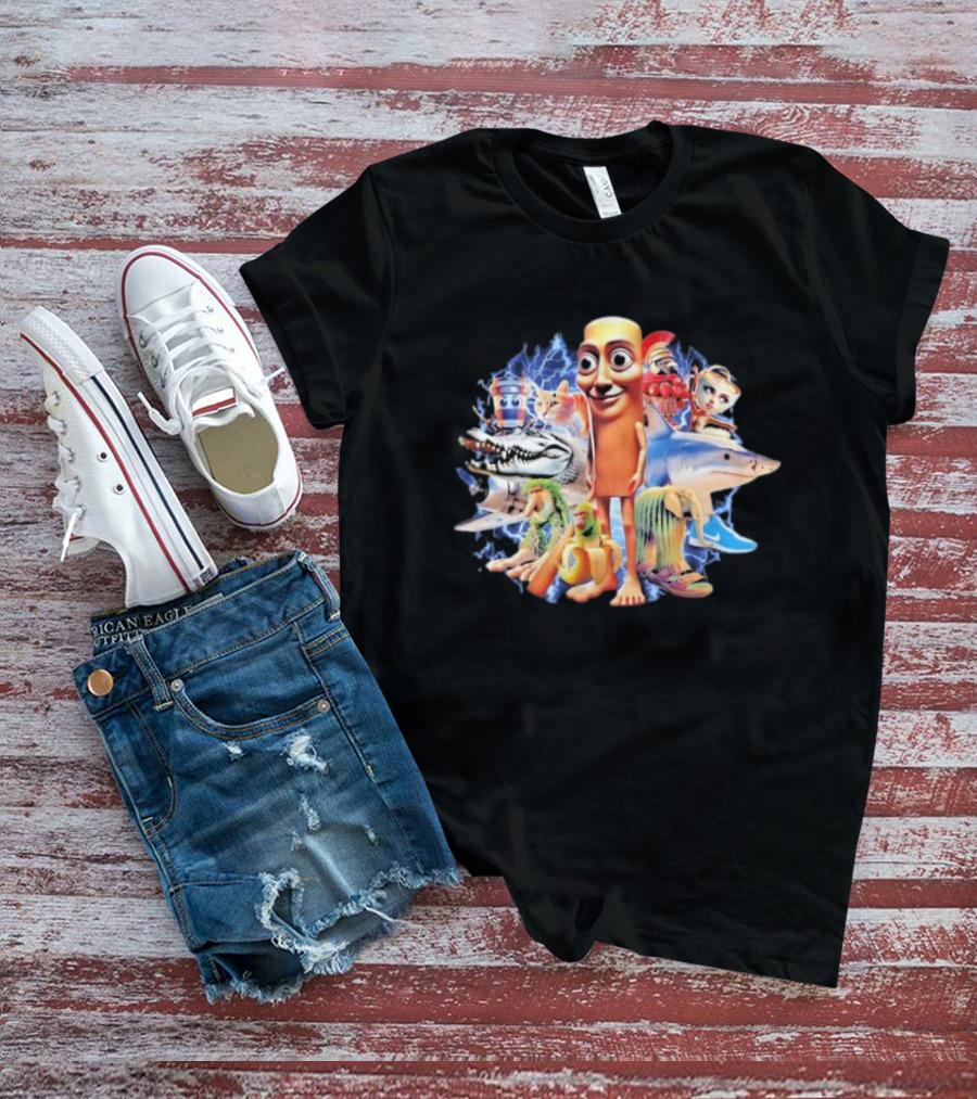 Tung Tung Tung Sahur Crocodilo Bombardino Tralalelo Tralala Br Br Patapim Brain Rot Crocodilo Bombardino Character Collage T-Shirt