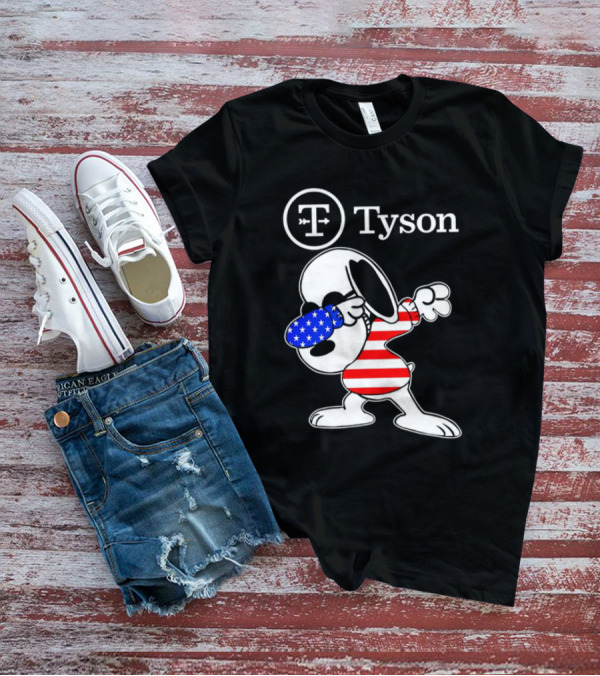 Tyson Foods Snoopy Dabbing American Flag Character T-Shirt