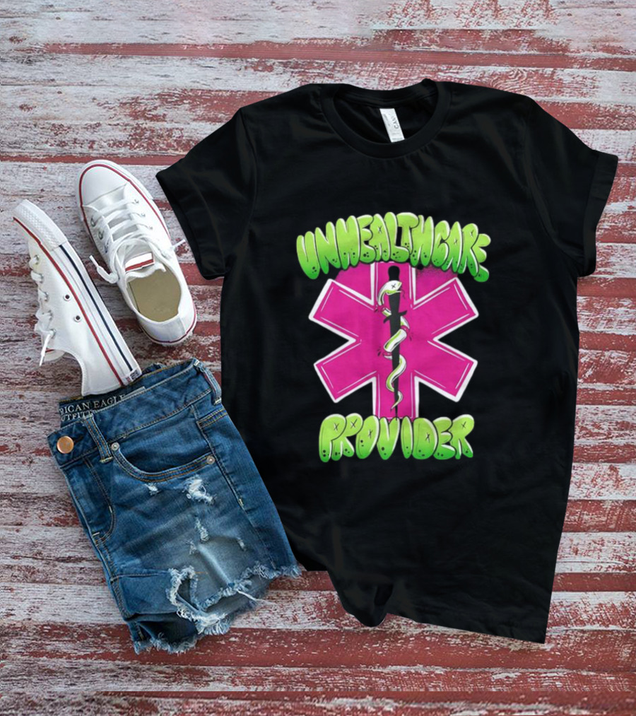 Unhealthcare Provider Graffiti Star Of Life Snake T-Shirt