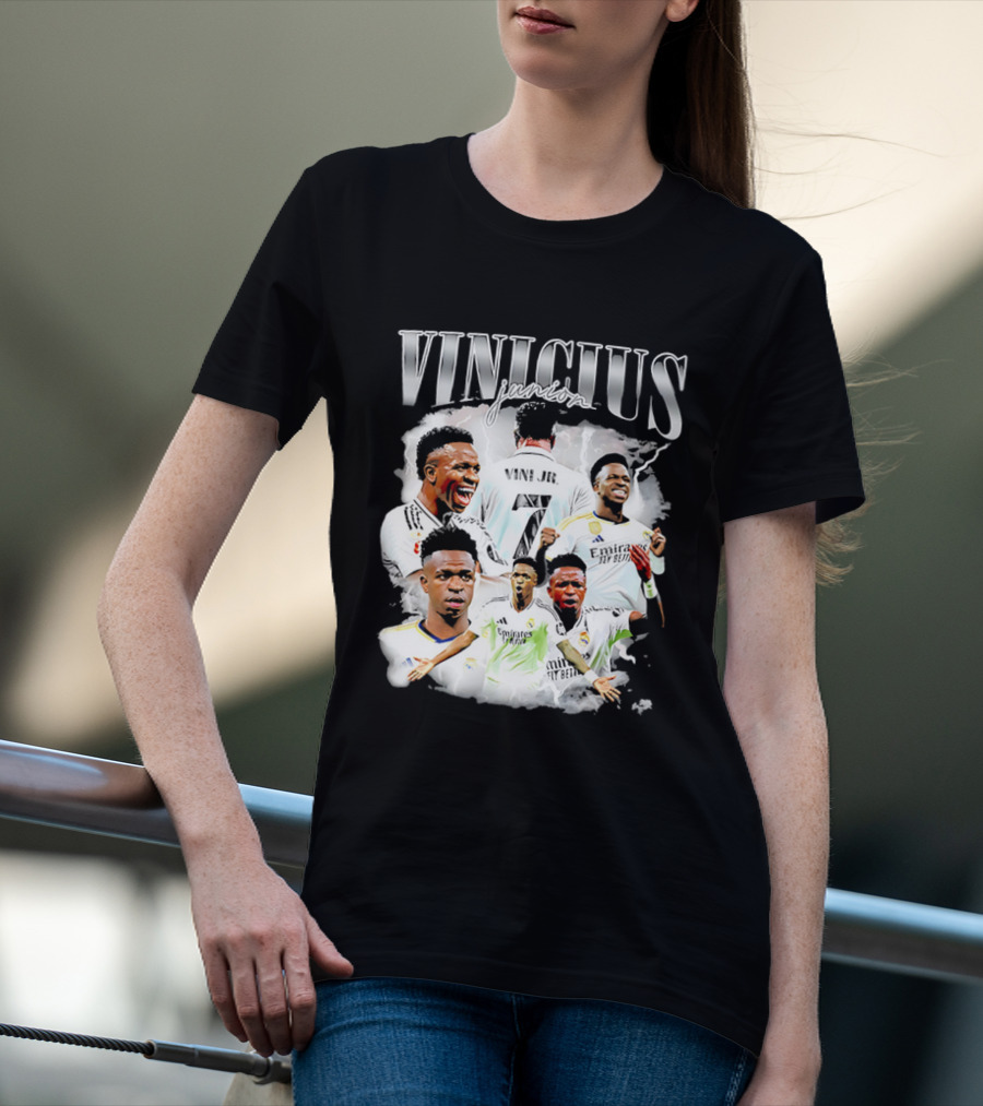 Vinicius Junior Real Madrid Footballer Montage T-Shirt