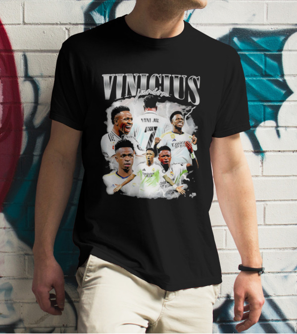 Vinicius Junior Real Madrid Footballer Montage T-Shirt