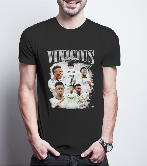 Vinicius Junior Real Madrid Footballer Montage T-Shirt