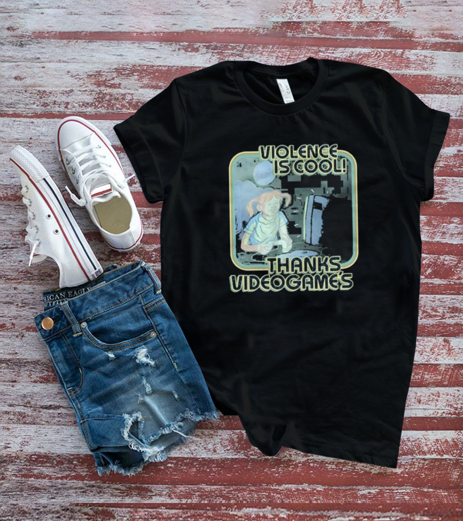 Violence Is Cool Thanks Videogame's Retro Gamer Moonlight Adventure T-Shirt